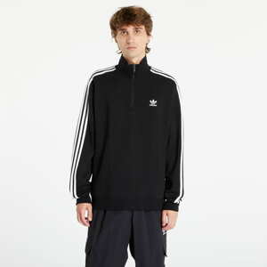 Mikina adidas Originals Adicolor 3-Stripe Half-Zip Crewneck Black/ White