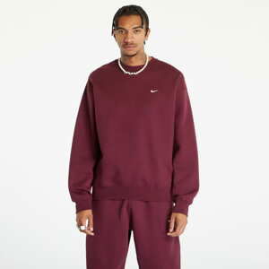 Mikina Nike Solo Swoosh Men's Fleece Crew Night Maroon/ White