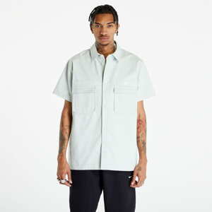 Pánská košile Nike Life Woven Military Short-Sleeve Button-Down Shirt Light Silver/ White