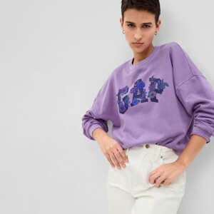 GAP Fl Logo Hi-Lo Po Crew Lively Purple Coloro V