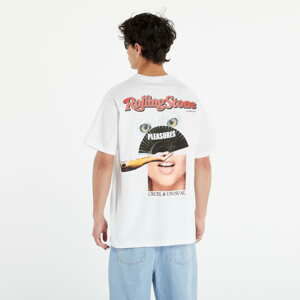 Tričko s krátkým rukávem PLEASURES Rolling Stone T-Shirt White