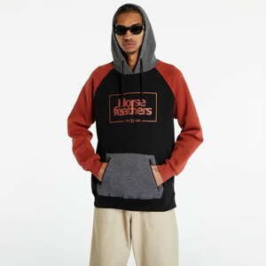 Mikina Horsefeathers Label Hoodie Picante