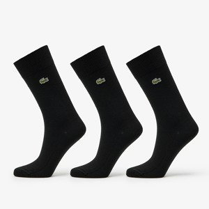LACOSTE Cotton Blend Sock 3-Pack černé