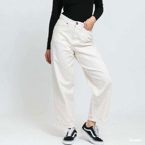 Urban Classics Ladies High Waist Wide Leg Cropped Denim Pants White