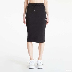 Puma Classics Ribbed Midi Skirt Black