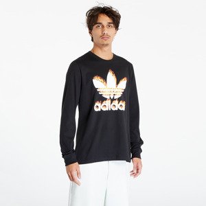 adidas Originals Fire Graphic Trefoil Long Sleeve T-Shirt Black