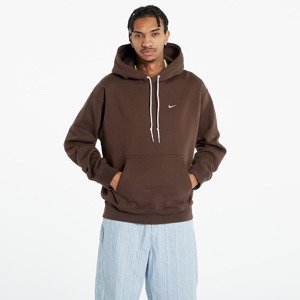 Nike Solo Swoosh Fleece Pullover Hoodie Baroque Brown/ White