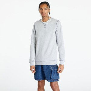 Urban Classics Organic Contrast Flatlock Stitched Crew Grey/ Dark Blue