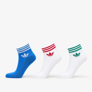 Ponožky adidas Trefoil Ankle Sock 3-Pack Blue Bird/ White/ White 35-38