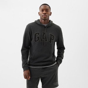 GAP French Terry Pullover Logo Hoodie B85 Charcoal Heather