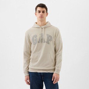 GAP French Terry Pullover Logo Hoodie Unbleached White