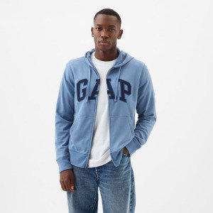 GAP French Terry Fullzip Logo Hoodie Soft Cornflower