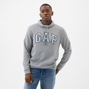 GAP French Terry Pullover Logo Hoodie Storm Cloud 623