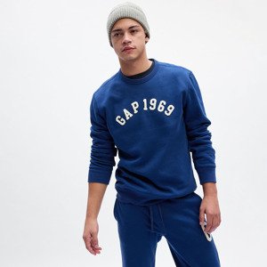 Mikina GAP Crewneck Logo Sweatshirt Pangea Blue S