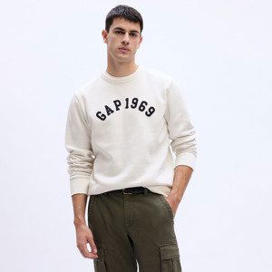 Mikina GAP Crewneck Logo Sweatshirt Carls Stone XS