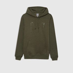 Mikina GAP Shine Logo Hoodie Army Jacket Green XL