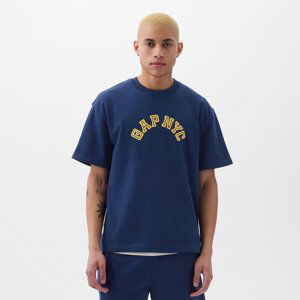 Šortky GAP Shortsleeve Crew Neck Top Pangea Blue M