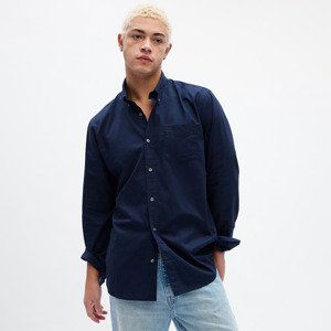 GAP Standard Stretch Poplin Shirt Tapestry Navy