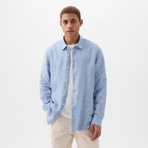 GAP Longsleeve Linen Shirt Distant Blue