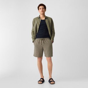 GAP 8 Inch Linen Cotton Easy Shorts Olive