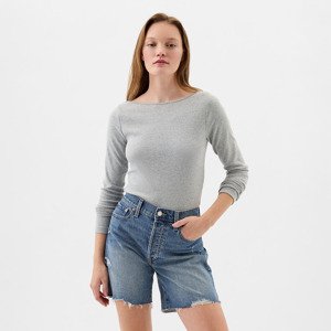 GAP Longsleeve Bateau Neck Modal Top Grey