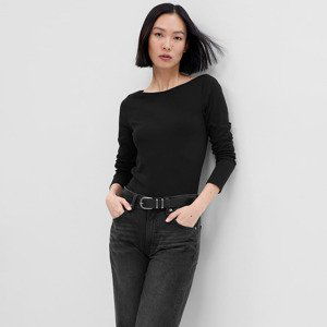 GAP Longsleeve Bateau Neck Modal Top Black