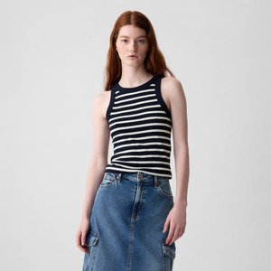 Tílko GAP Modal Rib Halter Navy White Stripe S