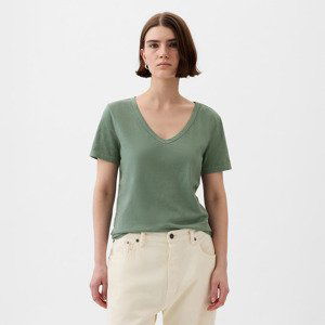 GAP V-Neck Tee Laurel Wreath Green 17-6