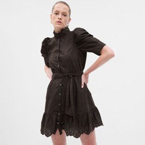 Šaty GAP Mini Shirtdress Brown Noir L