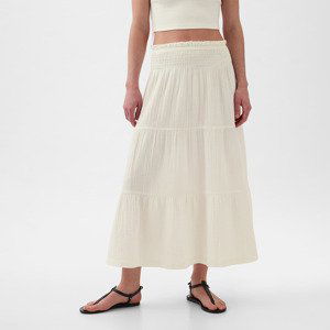 Sukně GAP Pull On Gauze Maxi Skirt New Off White XXS