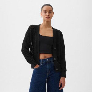 GAP Longsleeve Crochet Cardigan Black