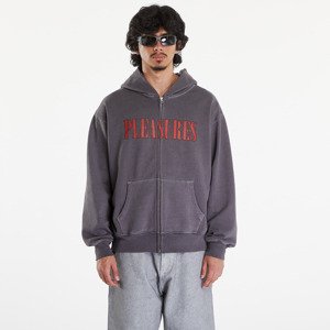 PLEASURES Onyx Zip Up Hoodie Faded Black