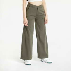 Dámské > Dámské kalhoty > Cargo Pants Urban Classics Ladies High Waist Wide Leg Twill Cargo Pants Olive