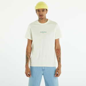 Tričko s krátkým rukávem FRED PERRY Embroidered T-Shirt Ecru