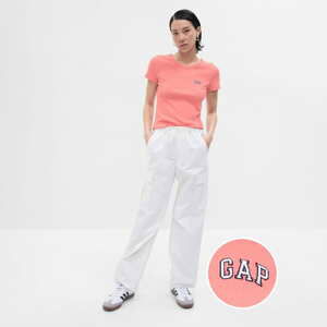 GAP V-Ss Rib Baby Tee Bright Guava