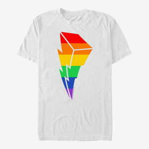 Queens Hasbro Vault Power Rangers - Rainbow Lightning Unisex T-Shirt White