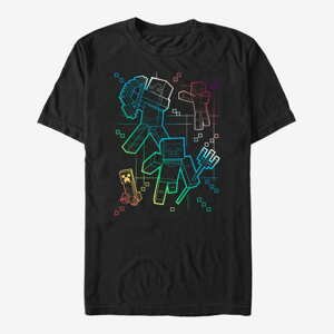 Queens Minecraft - Gradient Lines Unisex T-Shirt Black