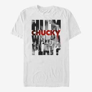 Queens NBCU Chucky - Wanna Play Unisex T-Shirt White