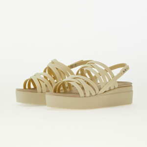 Crocs Brooklyn Strappy Low Wedge Bone