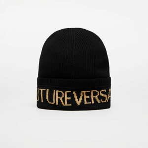 Kulich Versace Jeans Couture Basic Macrologo Big Beanie Black/ Gold
