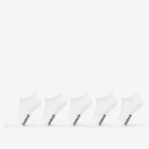 Ponožky Urban Classics Logo No Show Socks 5-Pack White