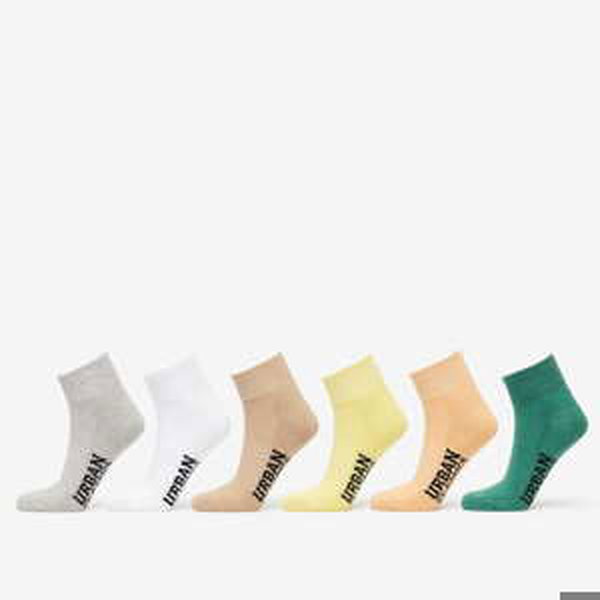 Ponožky Urban Classics High Sneaker Socks 6-Pack Sunset Color