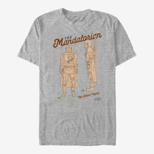 Queens Star Wars: The Mandalorian - The Mandalorian Unisex T-Shirt Heather Grey