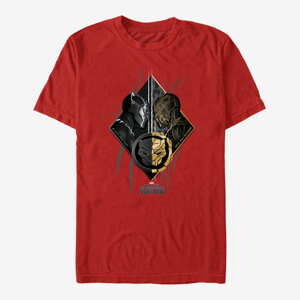 Queens Marvel Black Panther: Movie - Face To Face Unisex T-Shirt Red