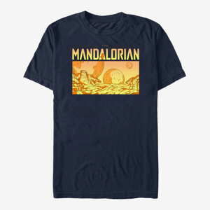 Queens Star Wars: The Mandalorian - Mandalorian Desert Space Unisex T-Shirt Navy Blue