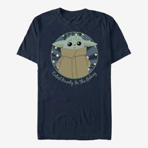 Queens Star Wars: The Mandalorian - Mandalorian Cute Child Unisex T-Shirt Navy Blue