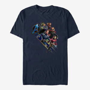 Queens Marvel Avengers Endgame - Angled Shot Unisex T-Shirt Navy Blue