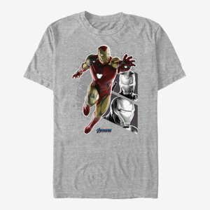Queens Marvel Avengers Endgame - Ironman Panels Unisex T-Shirt Heather Grey