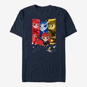 Queens Marvel Avengers Classic - BlackWidow Trio Unisex T-Shirt Navy Blue