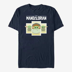 Queens Star Wars: The Mandalorian - Child Boxes Unisex T-Shirt Navy Blue